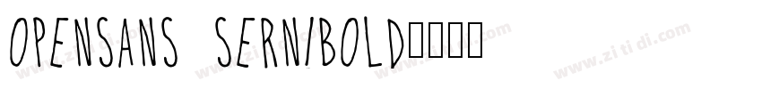 opensans sernibold字体转换